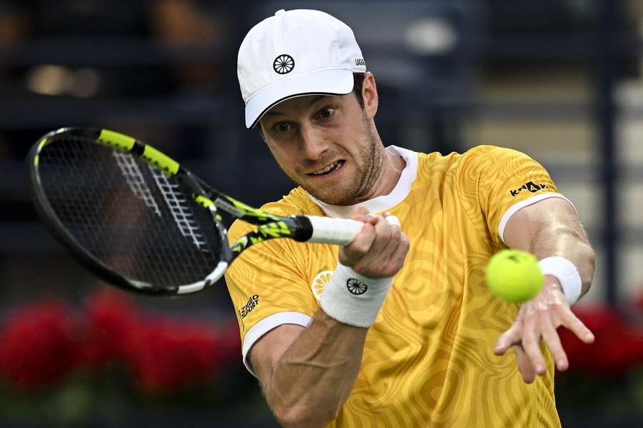 Botic van de Zandschulp moest zich terug knokken van een 1-0 achterstand in sets Botic van de Zandschulp moest zich terug knokken van een 1-0 achterstand in sets