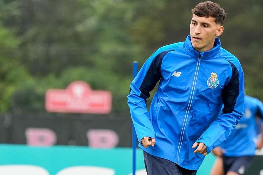 Tomás Pérez no treino do FC Porto