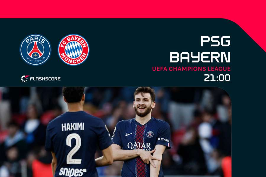 PSG host Bayern Munich from 21:00 CET