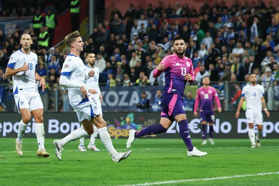 Nations League LIVE: Deniz Undav bei seinem Führungstreffer gegen Bosnien.