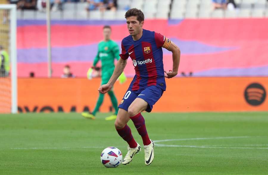 Sergi Roberto v barvách Barcelony. Sergi Roberto v barvách Barcelony.