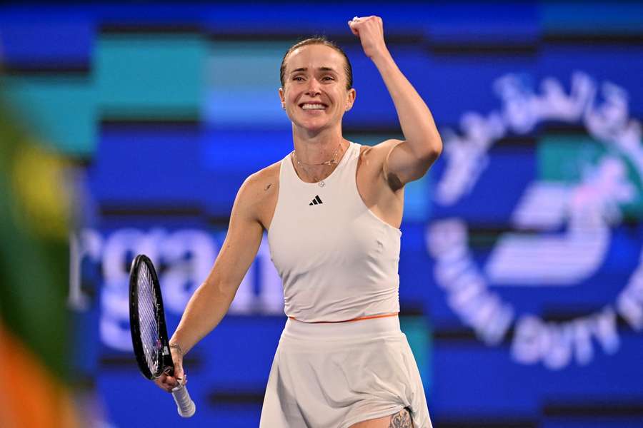 Elina Svitolina celebrates