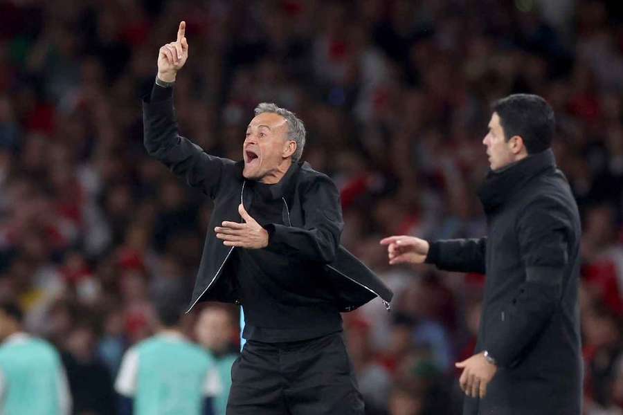 Luis Enrique (l.) und Mikel Arteta (r.) im Halbfinale der Champions League 2024/25