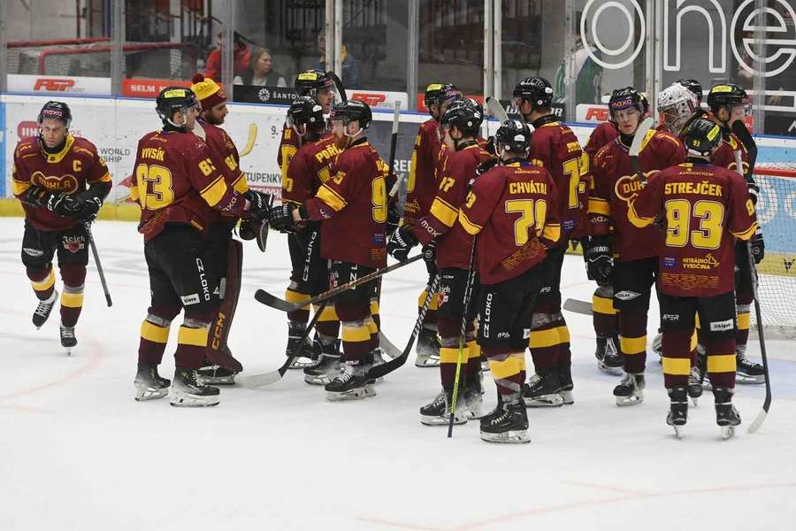 Radost hráčů Jihlavy. Radost hráčů Jihlavy.