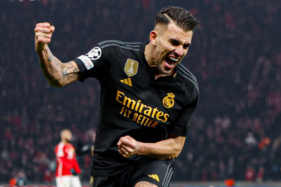 Dani Ceballos celebra su gol en Berlín