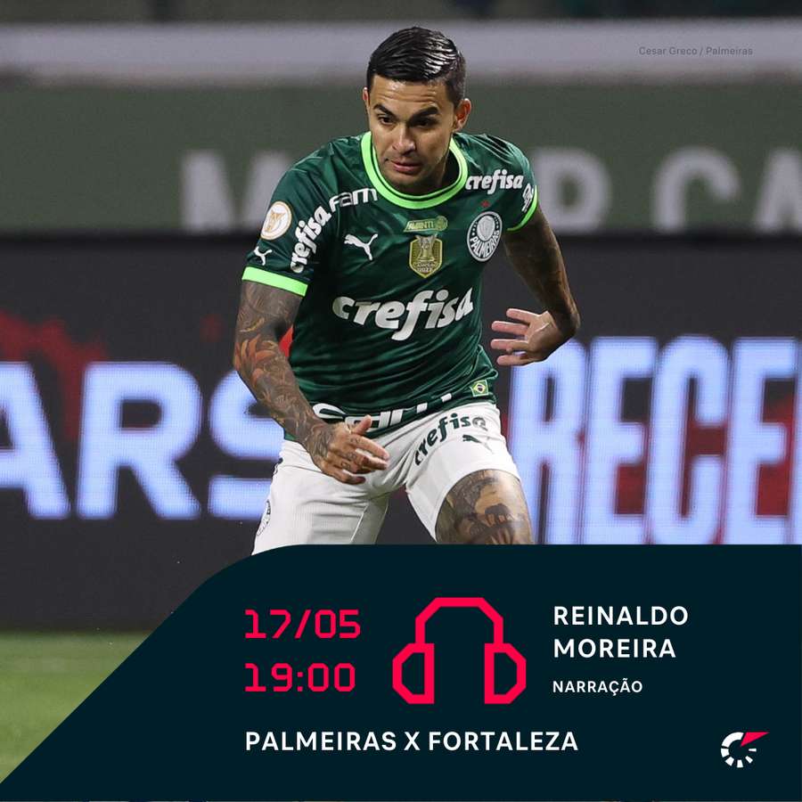 Reinaldo Moreira transmite Palmeiras x Fortaleza no Flashscore