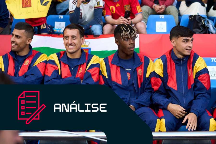 Rodri, Mikel Oyarzabal, Nico Williams e Pedri Rodri, Mikel Oyarzabal, Nico Williams e Pedri