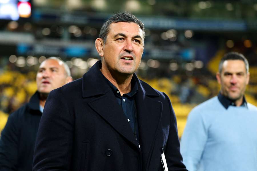 Chiefs coach Clayton McMillan looks on during their Super Rugby match against the Hurricanes. 