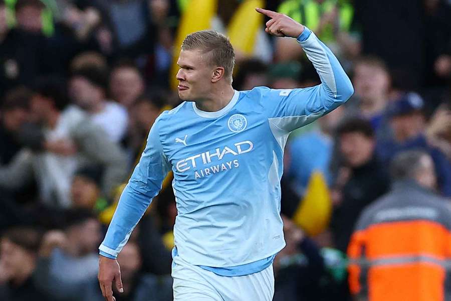 Erling Haaland marcou um dos gols do Manchester City