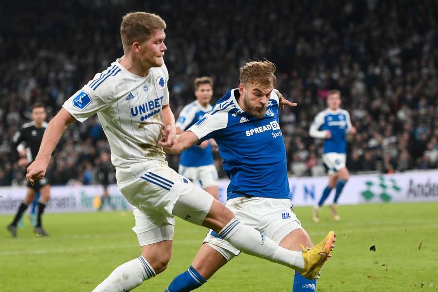 Andreas Cornelius i Superligakampen mod Lyngby.