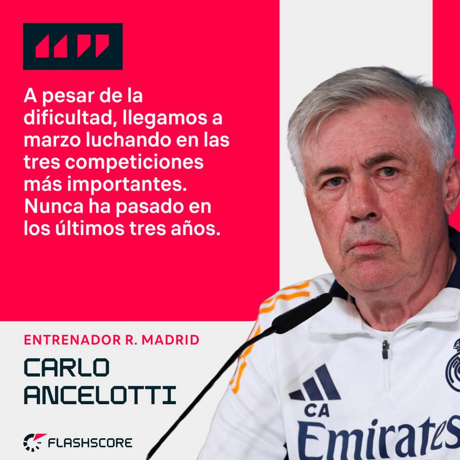 Las palabras de Carlo Ancelotti.