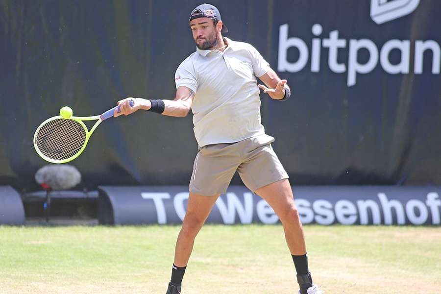 Berrettini in actie in Stuttgart