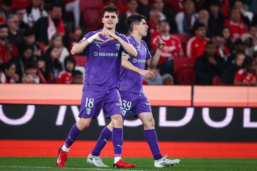 Pau Victor fez o primeiro golo do SC Braga no Estádio da Luz