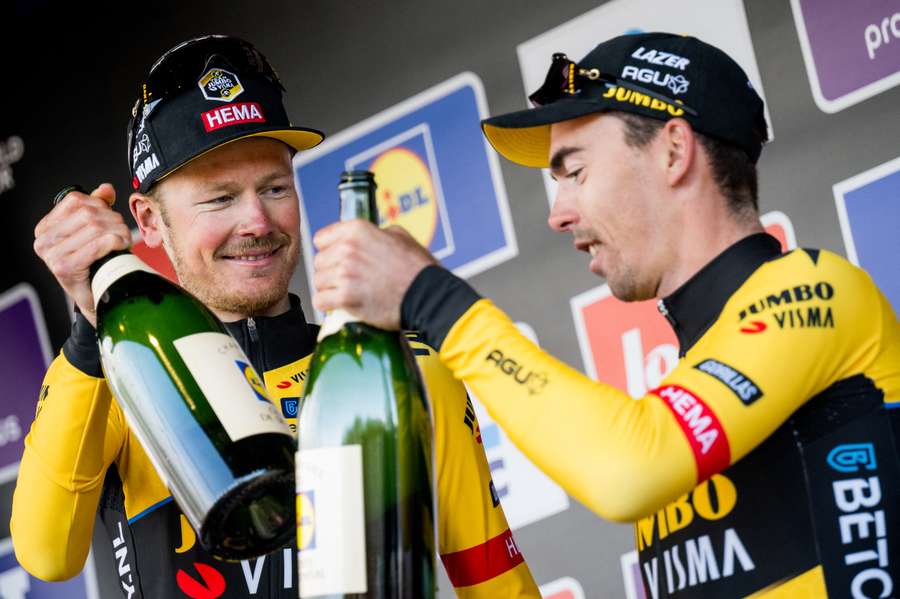 En 2023, Christophe Laporte s'était sacrifié pour Dylan van Baarle et terminé 3e du Het Nieuwsblad En 2023, Christophe Laporte s'était sacrifié pour Dylan van Baarle et terminé 3e du Het Nieuwsblad