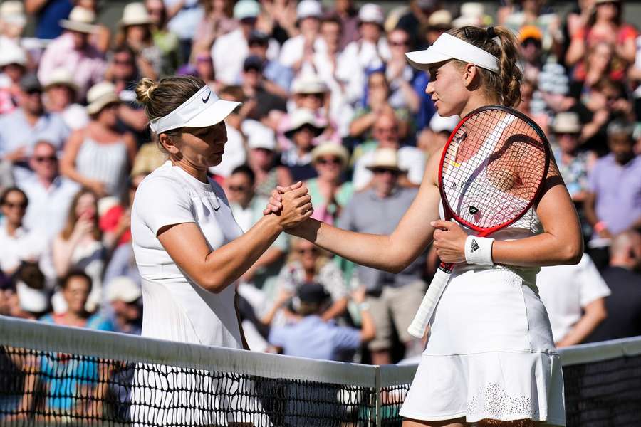 Simona Halep și Elena Rybakina, la Wimbledon 2022