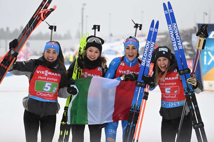 Mondiali biathlon: impresa dell'Italia, oro nella staffetta donne