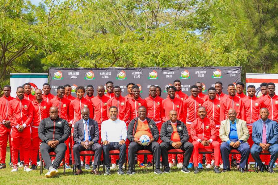 Benni McCarthy and his Kenya squad