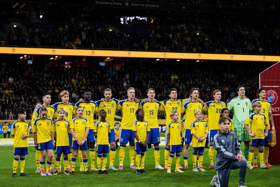 Sweden players ahead of their final qualifier in November Sweden players ahead of their final qualifier in November