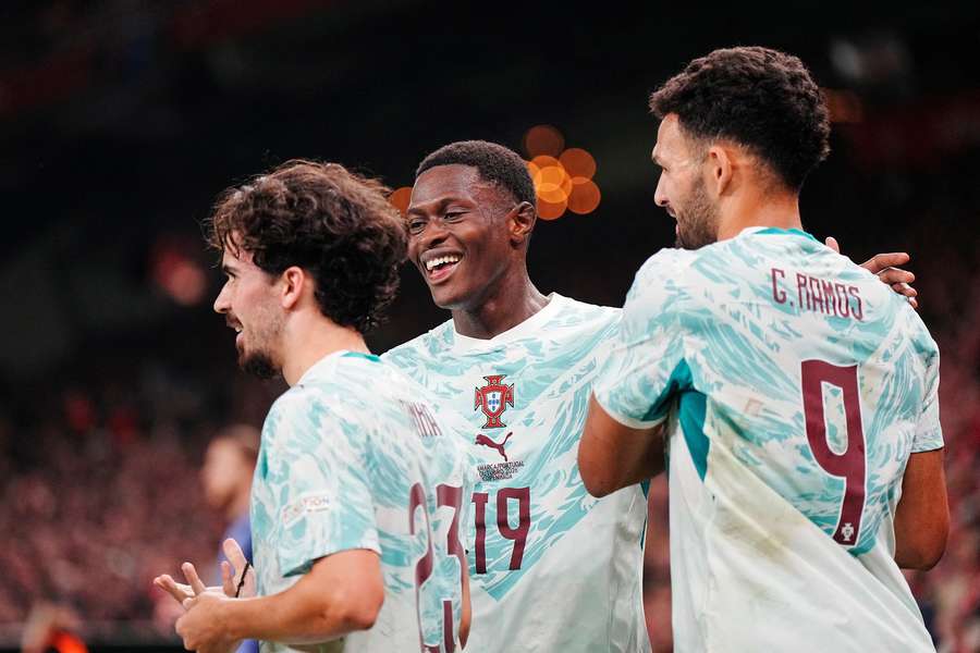 Il Portogallo festeggia un gol