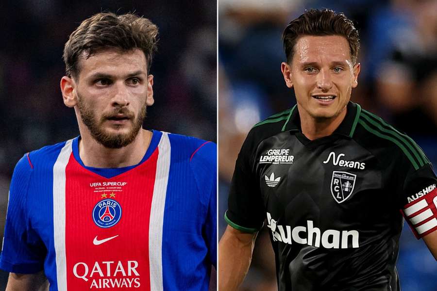 Khvicha Kvaratskhelia (l.) trifft am Sonntagabend auf Florian Thauvin