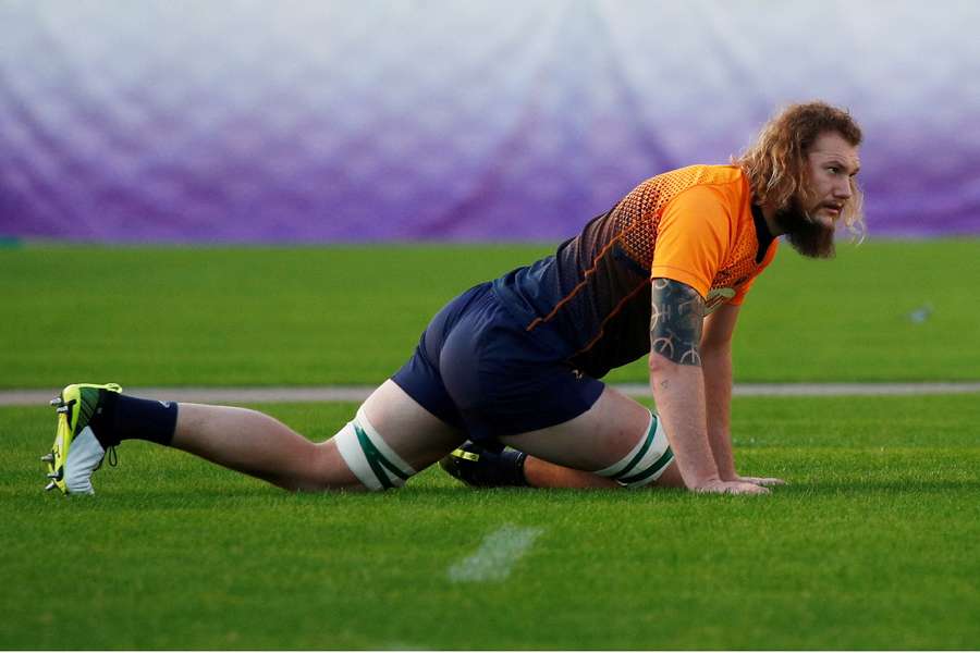 South Africa's RG Snyman during training