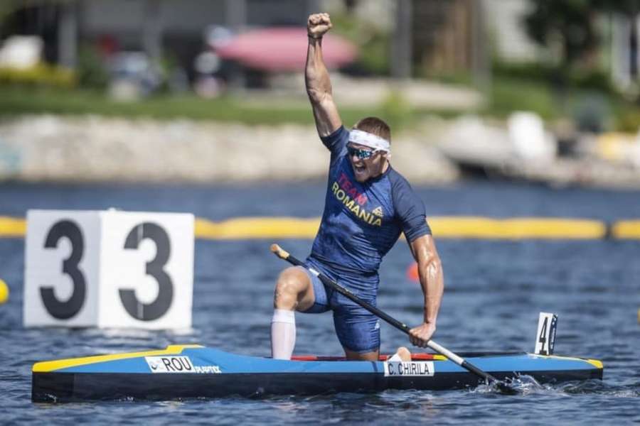 Cătălin Chirilă, medaliat cu aur în proba de 500m