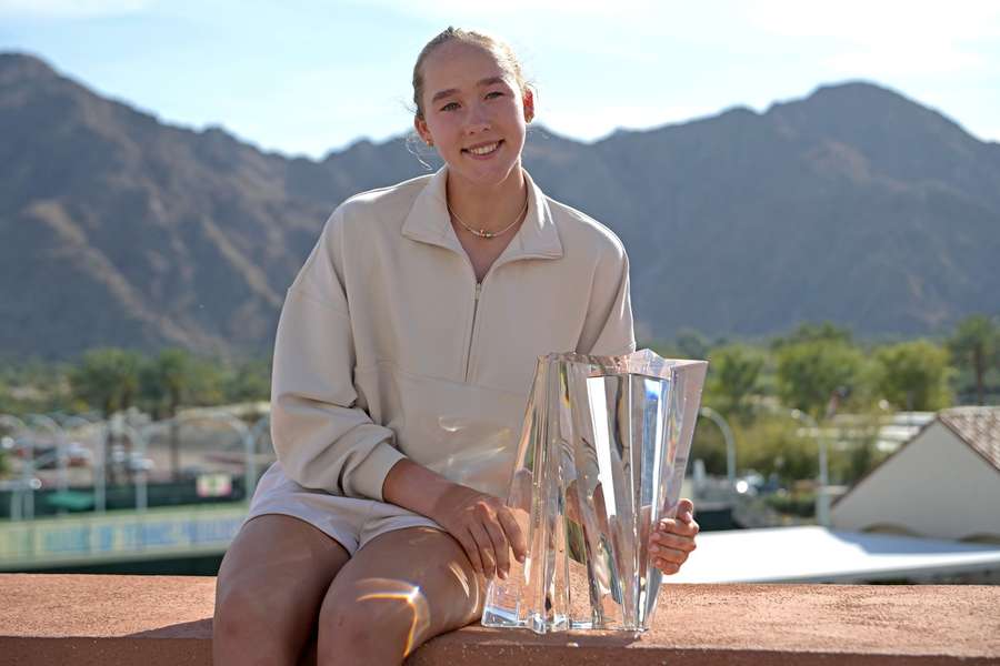 Mirra Andreeva after winning Indian Wells in March