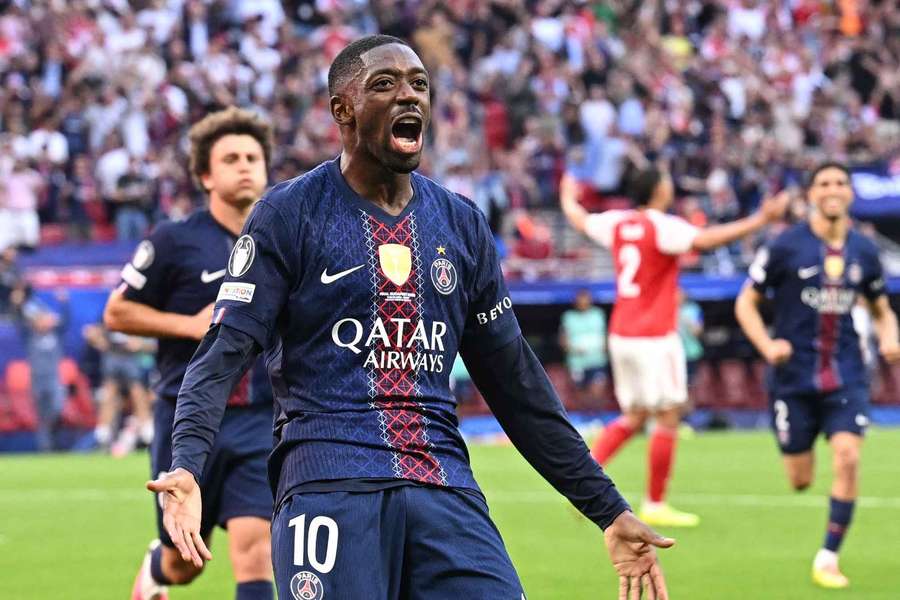 Ousmane Dembele scores in the Champions League final for PSG Ousmane Dembele scores in the Champions League final for PSG