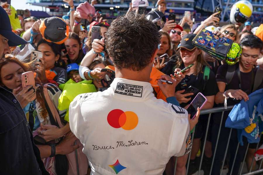 Lando Norris greets fans at the 2026 British Grand Prix Lando Norris greets fans at the 2026 British Grand Prix