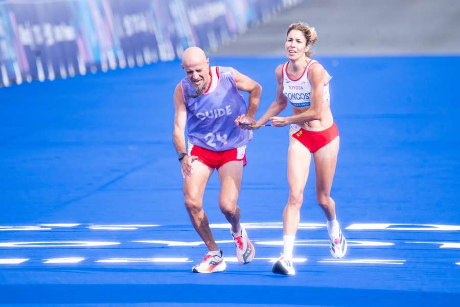 Congost en Bruguera vlak voor de finish