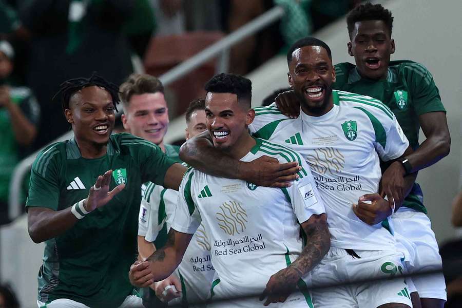 Los jugadores del Al Ahli celebrando un gol Los jugadores del Al Ahli celebrando un gol