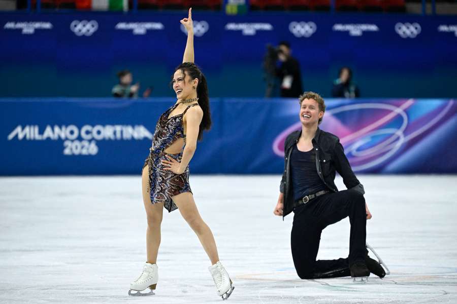 Madison Chock et Evan Bates ce vendredi.