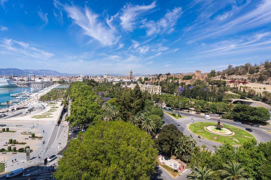 Una panorámica del Paseo del Parque de Málaga