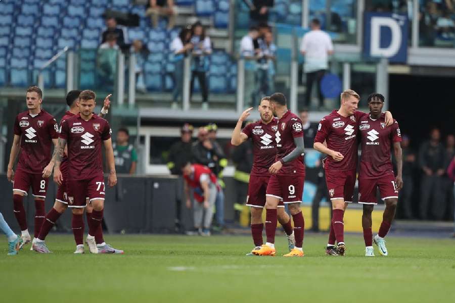 Torino after scoring against Spezia