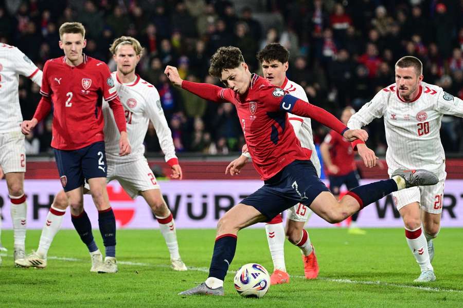 Ladislav Krejčí vstřelil druhou českou branku proti Dánsku.