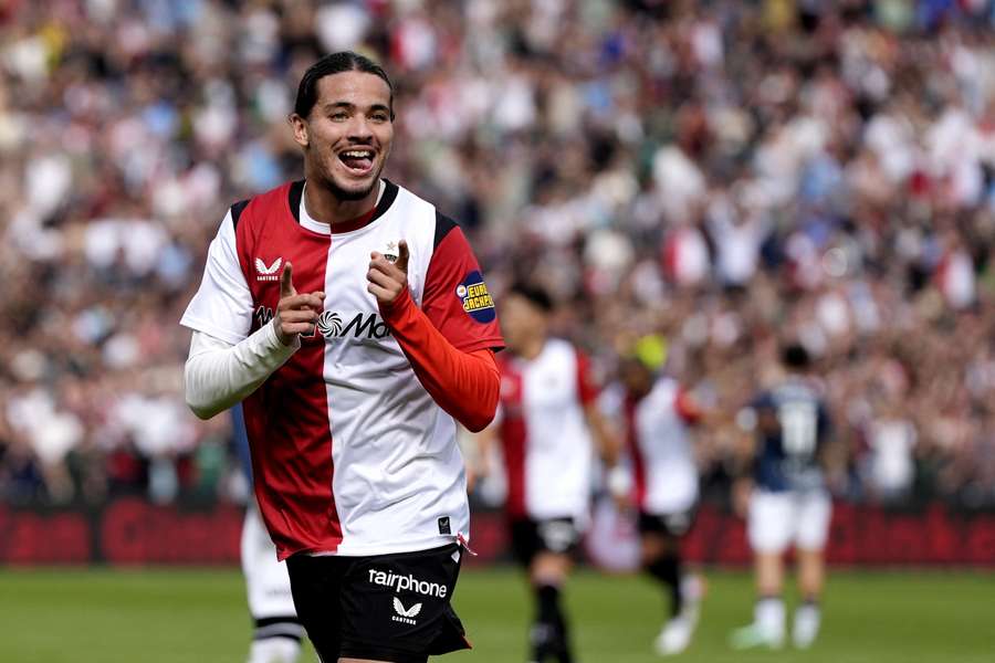Anis Hadj Moussa celebrates scoring against FC Utrecht Anis Hadj Moussa celebrates scoring against FC Utrecht