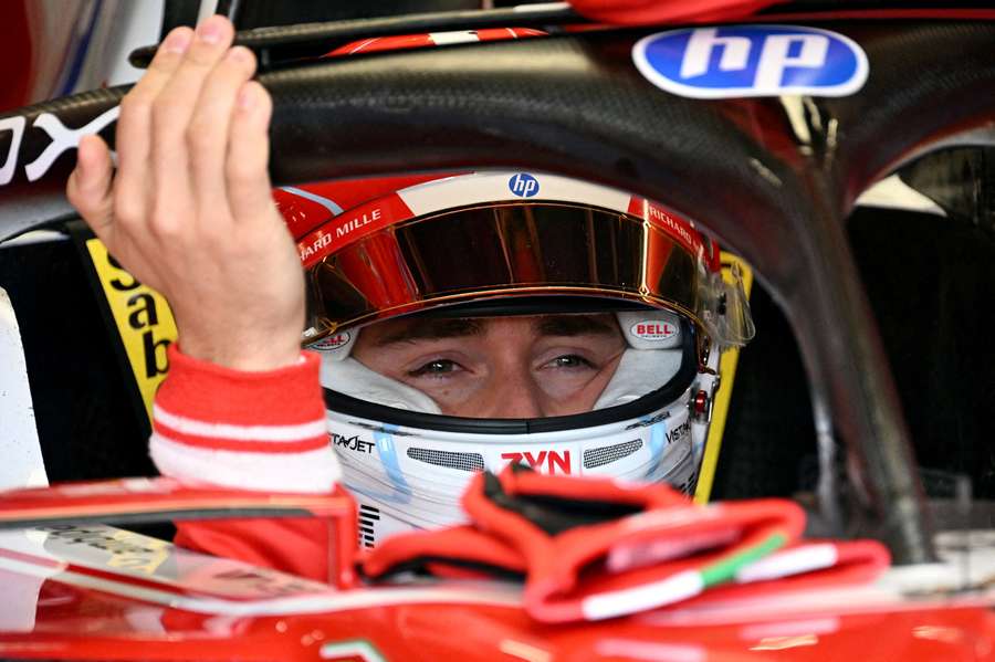 Charles Leclerc à Silverstone. Charles Leclerc à Silverstone.