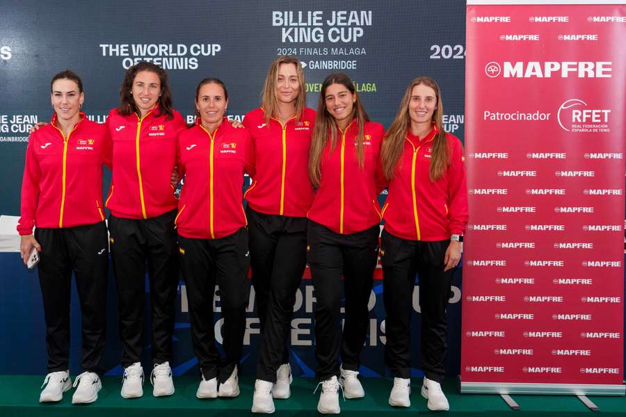 La selección española de tenis, al completo