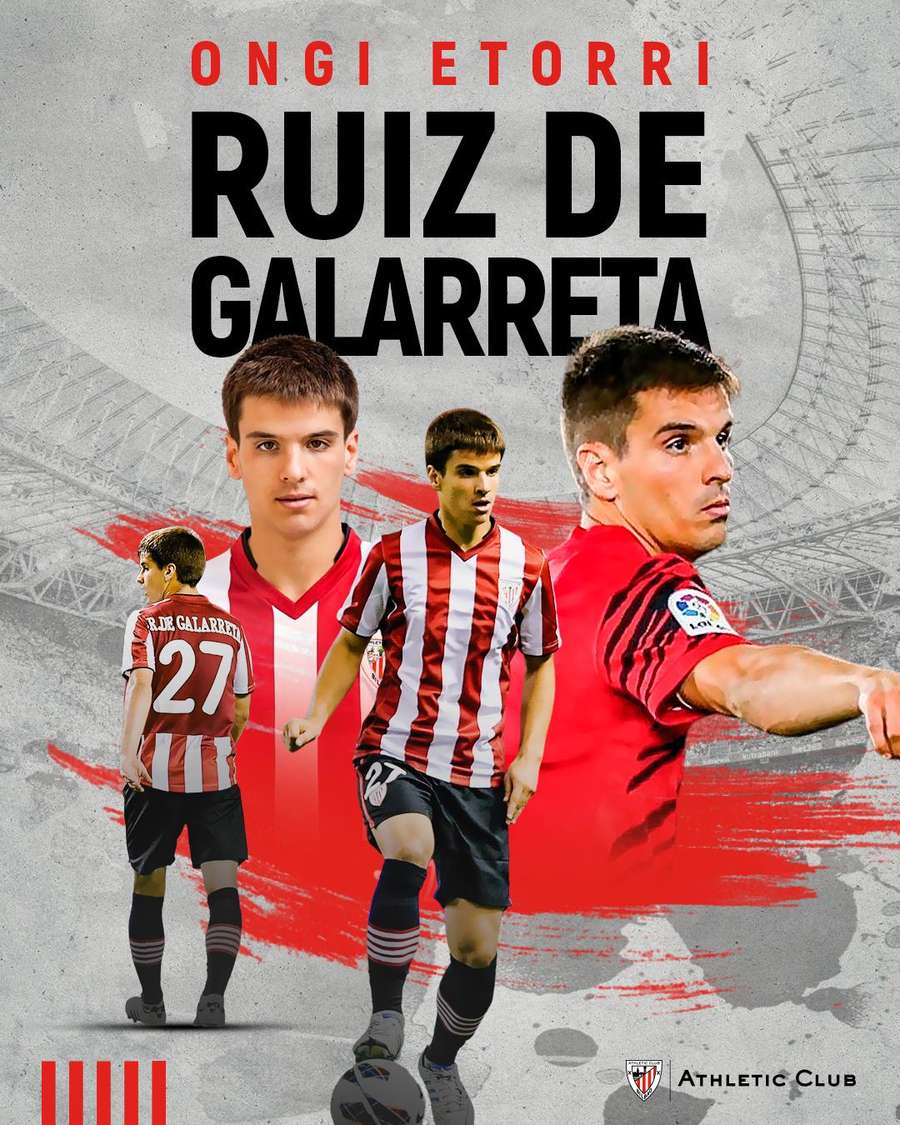 Cartel del fichaje de Ruiz de Galarreta