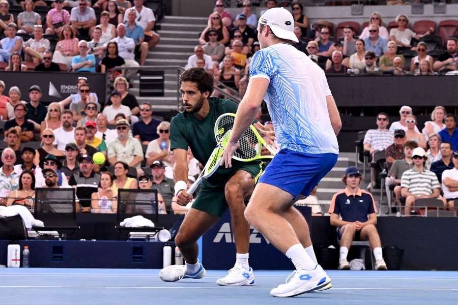 Francisco Cabral com o parceiro Lucas Miedler