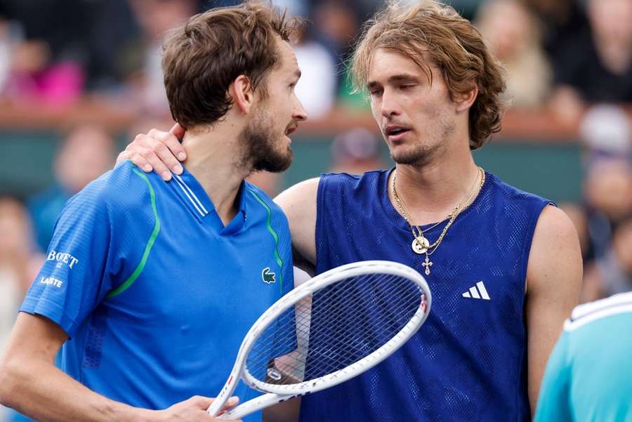 Medvedev și Zverev, exact acum o lună la Indian Wells