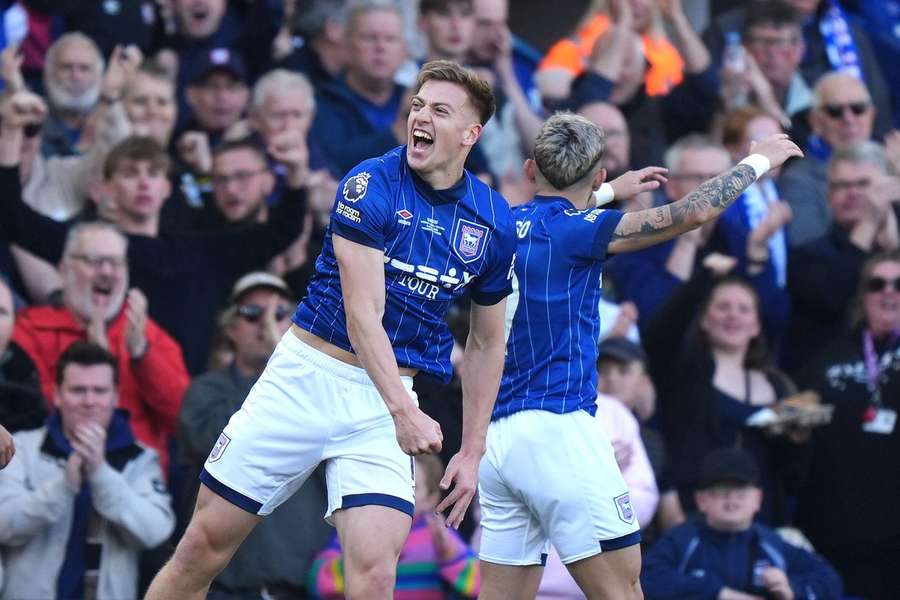 Ipswich Town's Liam Delap celebrates scoring Ipswich Town's Liam Delap celebrates scoring