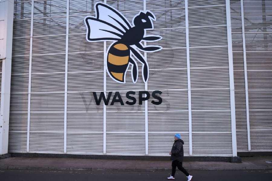 General view of the Wasps emblem outside their stadium in Coventry