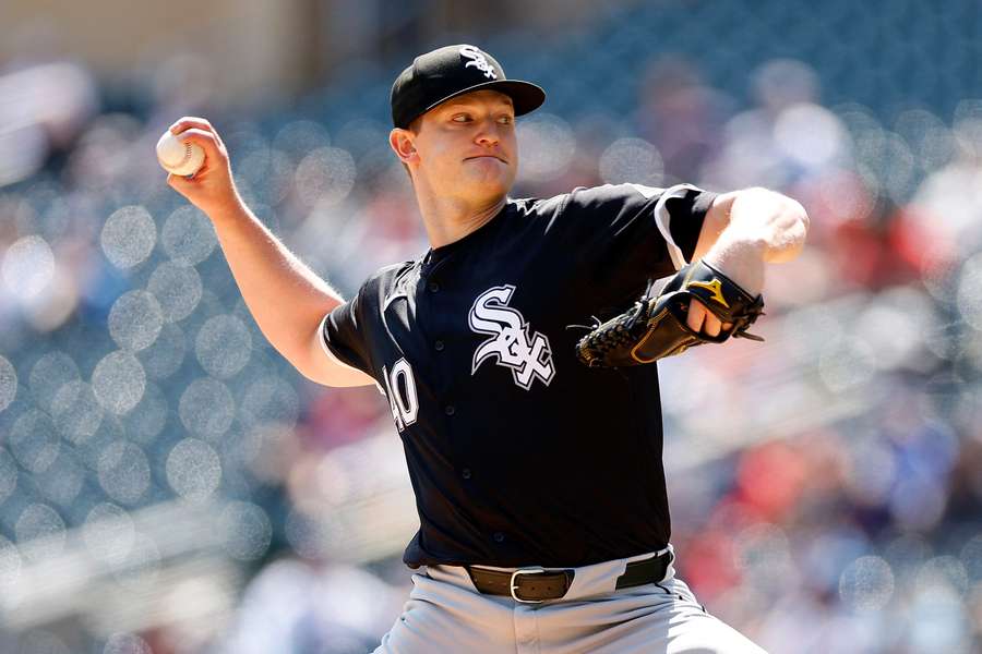 Michael Soroka delivering a pitch against the Minnesota Twins in a April 2024 matchup