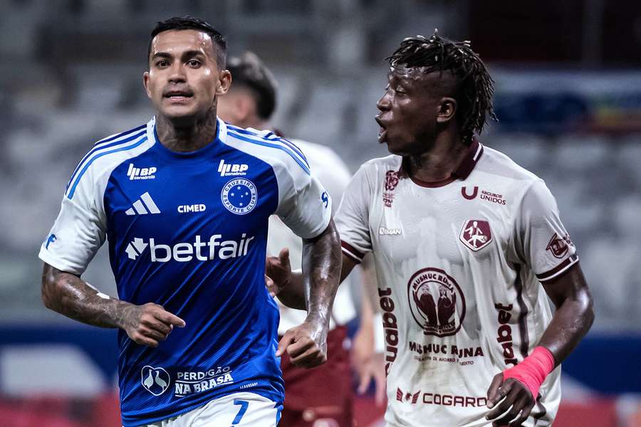 Dudu durante jogo contra o Mushuc Runa, pela Copa Sul-Americana