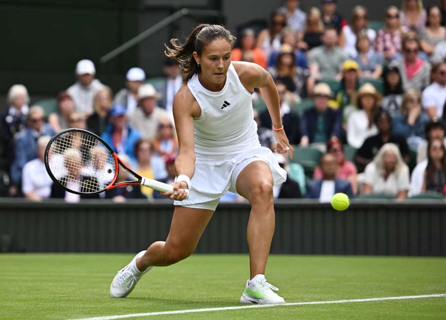 Daria Kasatkina in action on Centre Court