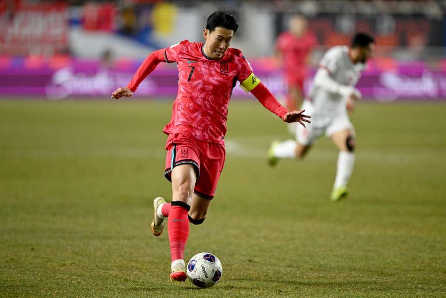 Son in action for South Korea