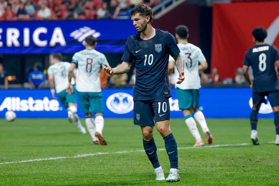 Team USA's Christian Pulisic reacts during friendly against Portugal