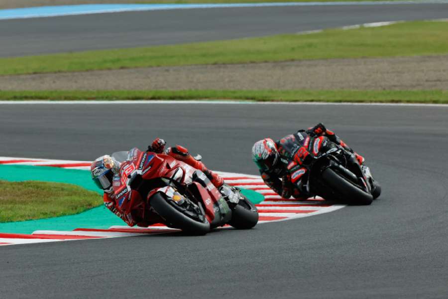 Marquez in action during the Japanese Grand Prix