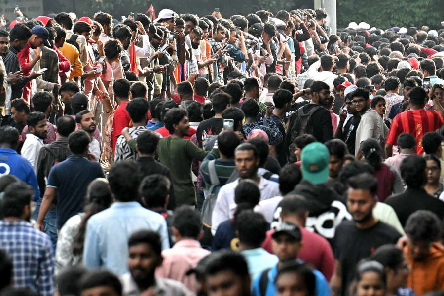Des fans de cricket à Bengalore ce mercredi.